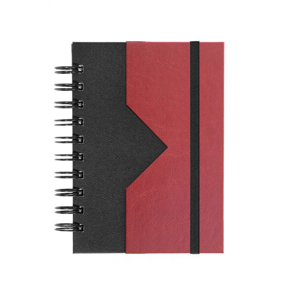 Cuaderno Attico A6 Anillado Rojo